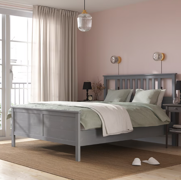 Кровать HEMNES / 792.471.93;сірий;140х200; HEMNES магазин Glance Кровать HEMNES / 792.471.93;сірий;140х200;