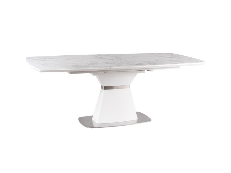 Кухонний стіл SATURN II / SATURNIICBB160;білий/білий мат;МДФ+кераміка;
