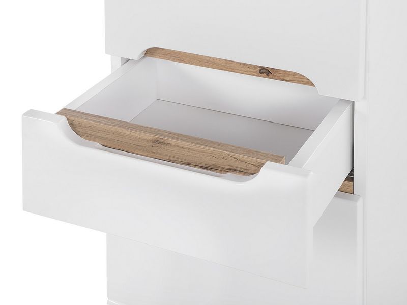 Шкафчик для ванной комнаты высокий BALI / BALI WHITE 800 FSC;білий;