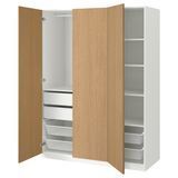 Шкаф-купе, белый/имитация дуба, 150x60x201 см PAX/STORKLINTA / 795.625.49 PAX/STORKLINTA магазин Glance