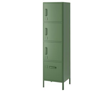 Висока шафа з шухлядою та дверцятами, темно-зелена, 45x172 см IDASEN / 104.964.01