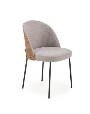 Кухонний стілець K451 / V-CH-K/451-KR;сірий/світлосірий-горіх;