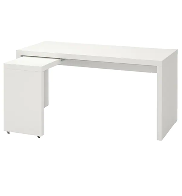 Компьютерный стол MALM 151x65 см / 702.141.92;білий;151х65;