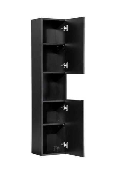 Шафка для ванної кімнати висока NOVA BLACK / BLACK D 80-03-2D;чорний;