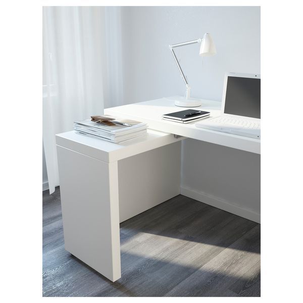 Компьютерный стол MALM 151x65 см / 702.141.92;білий;151х65;
