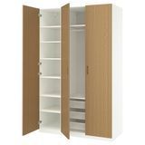 Шкаф-купе, белый/дубовый шпон, 150x60x236 см PAX/TONSTAD / 595.667.32 PAX/TONSTAD магазин Glance
