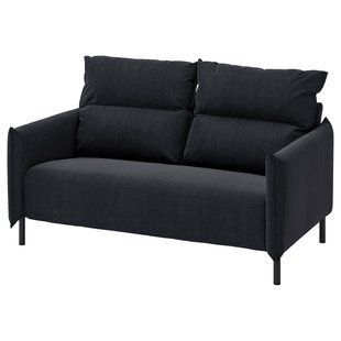 Двомісний диван, Saxemara чорно-синій MANNARP / 796.039.98