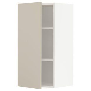 Навісна шафа з полицями, білий/Хавсторп бежевий, 40x80 см METOD / 594.590.58