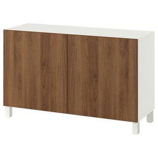 Комбінація з дверима, білий/Лаппвікен/горіх Стуббарп, 120x42x74 см BESTA / 896.121.91