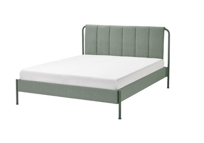 Ліжко з ламелями TALLASEN / 095.147.88;сіро-зелений;160х200;