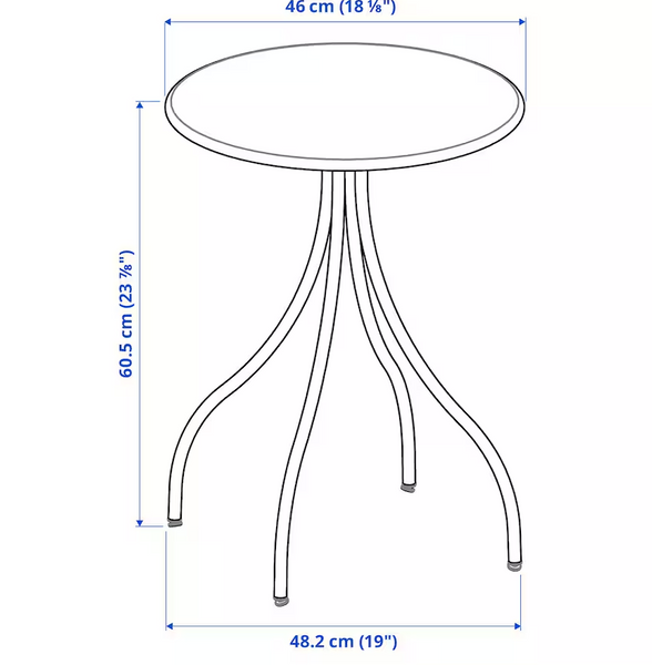 Стол TANEBRO / 605.789.70;антрацит;46;
