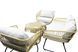 Комплект садових меблів (диван, 2 стільці, 2 столи) - коричневий, подушки - сірі / ABI7534