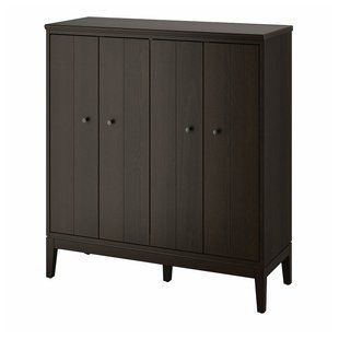 Шафа з розсувними дверцятами, темно-коричнева морилка, 121x135 см IDANAS / 804.588.20