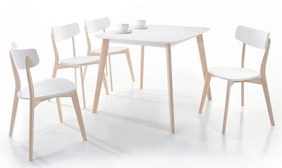 Кухонный стол Tibi / TIBIDBB90;білий;90х80;