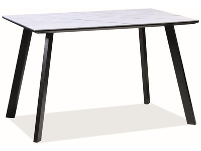 Кухонний стіл SAMUEL / SAMUELCSZ120;білий/чорний мат;