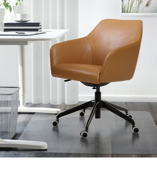 Офісне крісло TOSSBERG / LANGFJALL / 995.130.96;світло-коричневий/чорний;екошкіра;