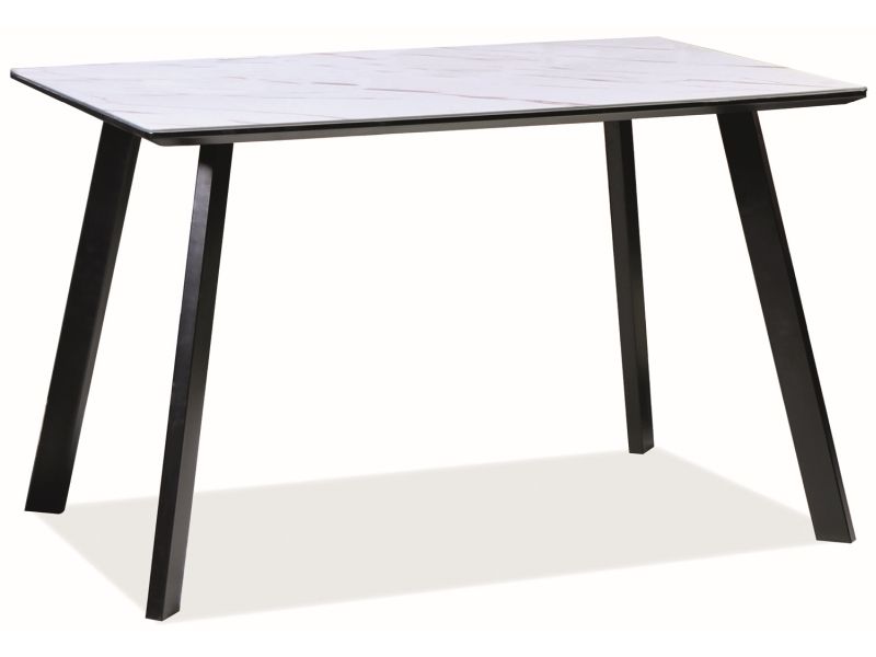 Кухонный стол SAMUEL / SAMUELCSZ120;білий/чорний мат;