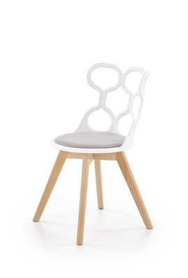 Кухонний стілець K308 / V-CH-K/308-KR-BIAŁY/POPIEL;білий/сірий;