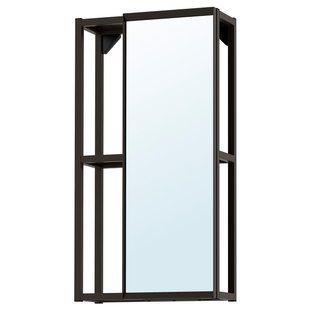 Дзеркальна шафа, антрацит, 40x17x75 см ENHET / 993.365.17