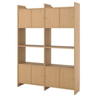 Комбинация раздвижных дверей с 2 полками/под дуб, 159x35x212 см LADMAKARE / 295.646.78