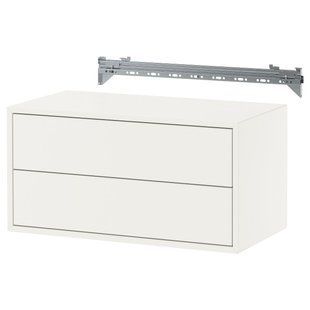 Настенный шкаф-трансформер с 2 выдвижными ящиками, белый, 70x35x35 см. EKET / 495.903.70