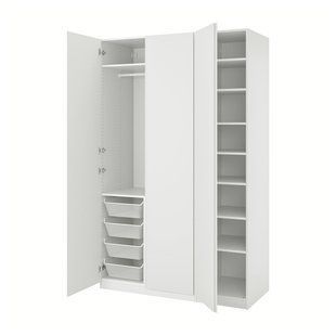 Комплект шкафа, белый/белый, 150x60x236 см. PAX/VIKANES / 493.934.02