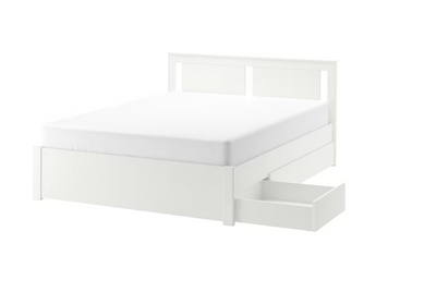 Ліжко з 2-ма шухлядами SONGESAND / 192.412.07;Білий;140х200;