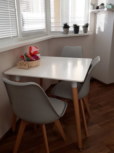Кухонний стіл Nolan II / NOLAN80;білий;80х80;