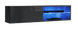 TV тумба со стеклянной полкой Switch 120 / 27 GG SW RTV 4;графіт;120x30x40;