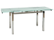 Стол обеденный стеклянный раскладной GD-017 / GD017B;білий;110(170)x74;