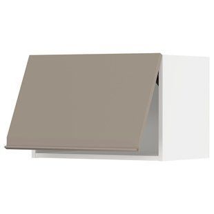 Настенный шкаф, белый/матовый темно-бежевый Upplov, 60x40 см METOD / 694.921.80