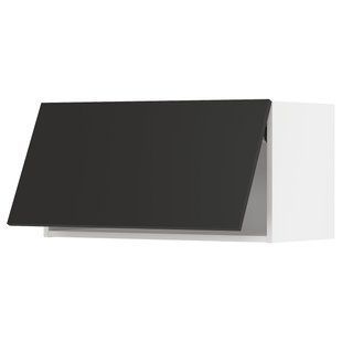 Навісна шафа, білий/Nickebo матовий антрацит, 80x40 см METOD / 494.991.54