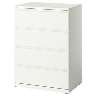 Комод, 4 ящика, белый, 70x50x98 см STORKLINTA / 406.275.37