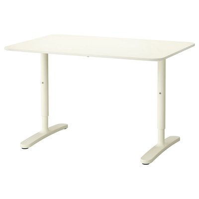 Комп'ютерний стіл BEKANT 120x80 см ( висота 65-85 см) / 190.063.23;білий;
