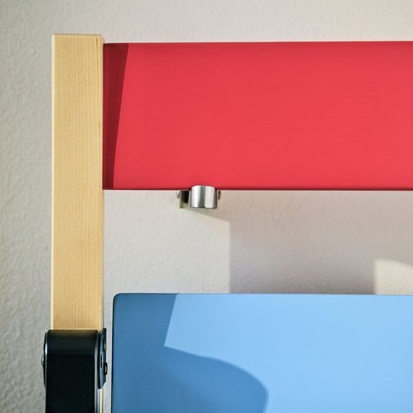 Стіл і 2 розкладні стільці, сосна/синій/чорно-червоний, 70x70 см IKEA PS 2026 / 196.343.75