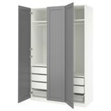Шкаф-купе, белый/серый, 150x60x236 см PAX/GULLABERG / 595.638.18 PAX/GULLABERG магазин Glance