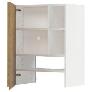 Вытяжной шкаф с полкой и дверцами, белый/под дуб Voxtorp, 60x80 см METOD / 595.382.87