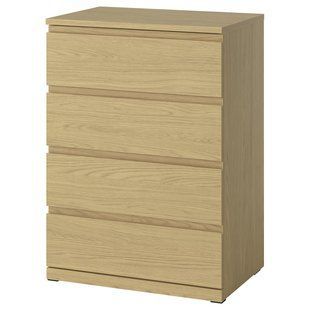 Комод, 4 ящика, отделка под дуб, 70x50x98 см STORKLINTA / 806.275.35