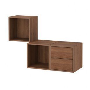 Настінна комбінація шаф, горіх, 105x35x70 см EKET / 495.688.35