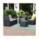 Комплект садовой мебели NOVARA / 82304784;графіт;