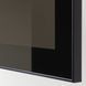 Настенный шкаф-трансформер, черно-коричневый Glassvik/черное стекло, 120x42x64 см BESTA / 594.410.87