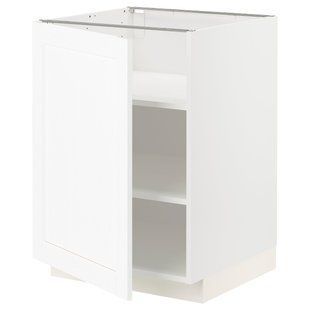 Стіл/шафа для полиць, білий Енчепінг/під біле дерево, 60x60 см METOD / 694.733.65
