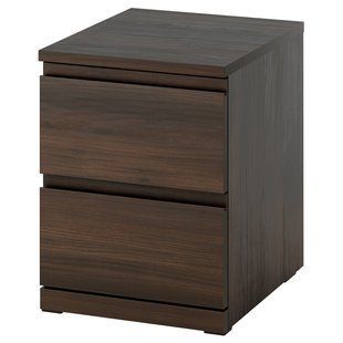 Комод, 2 шухляди, під темно-коричневий дуб, 40x50x53 см STORKLINTA / 606.314.11
