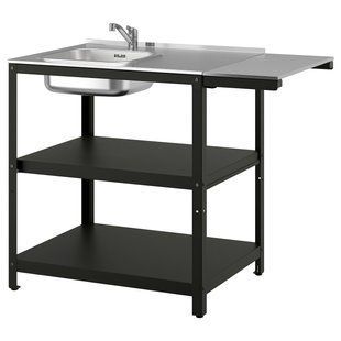 Раковина с боковой столешницей GRILLSKAR / 494.952.26;чорний;