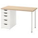 Комп'ютерный стіл LAGKAPTEN / ALEX / 094.169.62;білий/вибілений дуб;