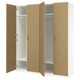 Шкаф-купе, белый/дубовый шпон, 200x60x236 см PAX/TONSTAD / 795.490.96 PAX/TONSTAD магазин Glance