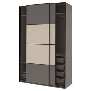 Шафа, 2-стороння темно-сіра/сіро-бежева, 150x66x236 см PAX/MEHAMN / 094.331.98