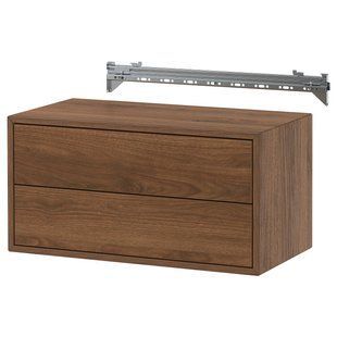 Настінна комбінація шаф, з 2 шухлядами/горіх, 70x35x35 см EKET / 095.903.72