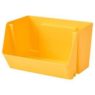 Настінний/настінний органайзер, яскраво-жовтий, 25x18x15 см FODERTRAG / 505.907.60