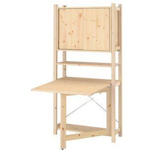 1 секционный/складной стол/раздвижная дверь, сосна, 89x30x179 см IVAR / 694.695.18